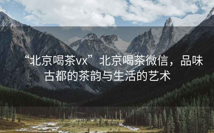 “北京喝茶vx”北京喝茶微信，品味古都的茶韻與生活的藝術(shù)
