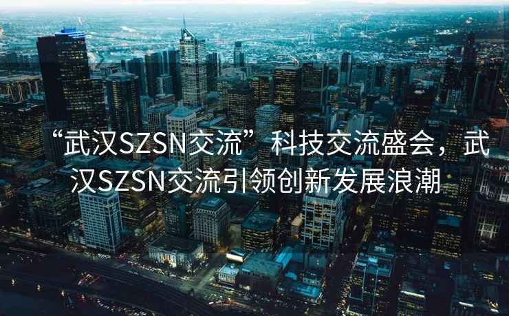 “武漢SZSN交流”科技交流盛會(huì)，武漢SZSN交流引領(lǐng)創(chuàng)新發(fā)展浪潮