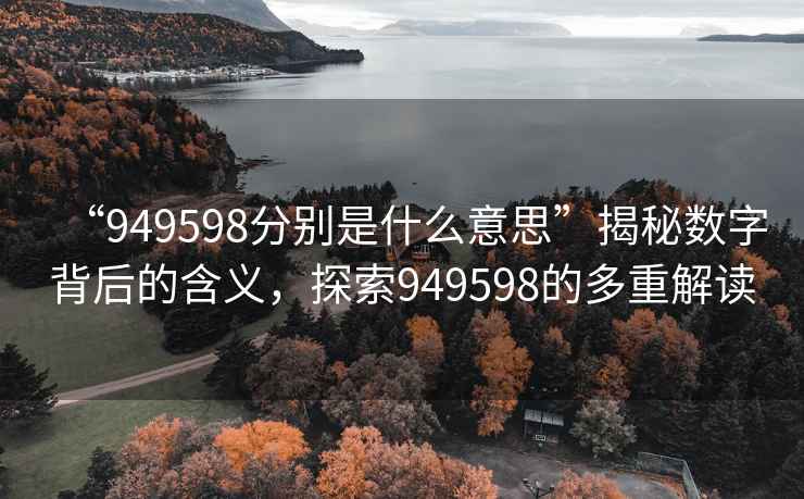 “949598分別是什么意思”揭秘數(shù)字背后的含義，探索949598的多重解讀