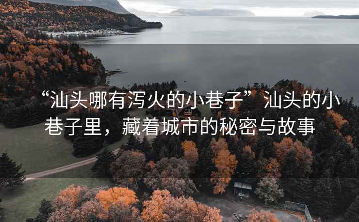 “汕頭哪有瀉火的小巷子”汕頭的小巷子里，藏著城市的秘密與故事