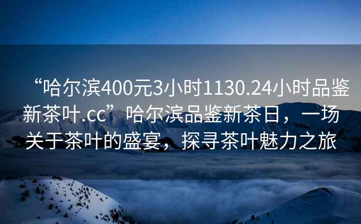 “哈爾濱400元3小時(shí)1130.24小時(shí)品鑒新茶葉.cc”哈爾濱品鑒新茶日，一場關(guān)于茶葉的盛宴，探尋茶葉魅力之旅