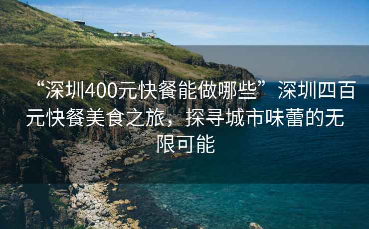 “深圳400元快餐能做哪些”深圳四百元快餐美食之旅，探尋城市味蕾的無限可能