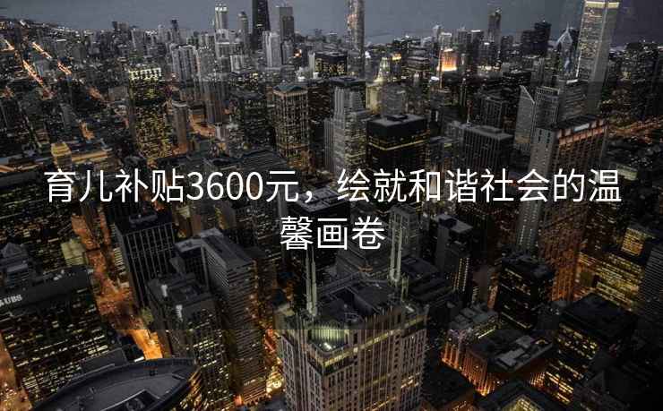 育兒補貼3600元，繪就和諧社會的溫馨畫卷