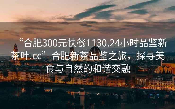 “合肥300元快餐1130.24小時品鑒新茶葉.cc”合肥新茶品鑒之旅，探尋美食與自然的和諧交融