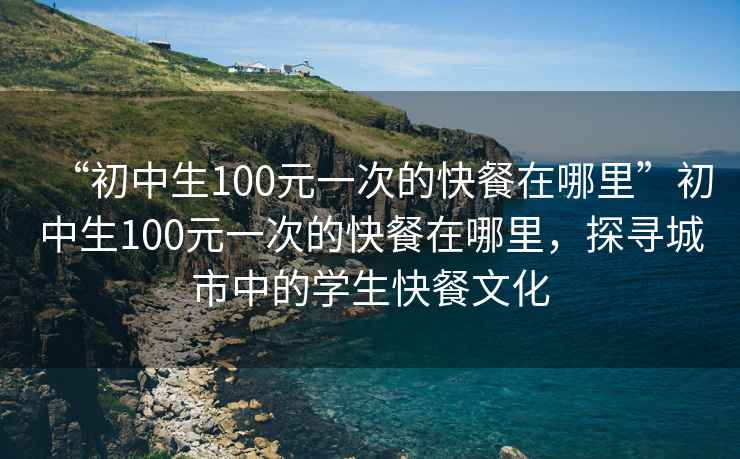 “初中生100元一次的快餐在哪里”初中生100元一次的快餐在哪里，探尋城市中的學生快餐文化