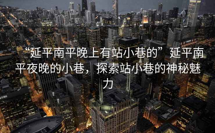 “延平南平晚上有站小巷的”延平南平夜晚的小巷，探索站小巷的神秘魅力