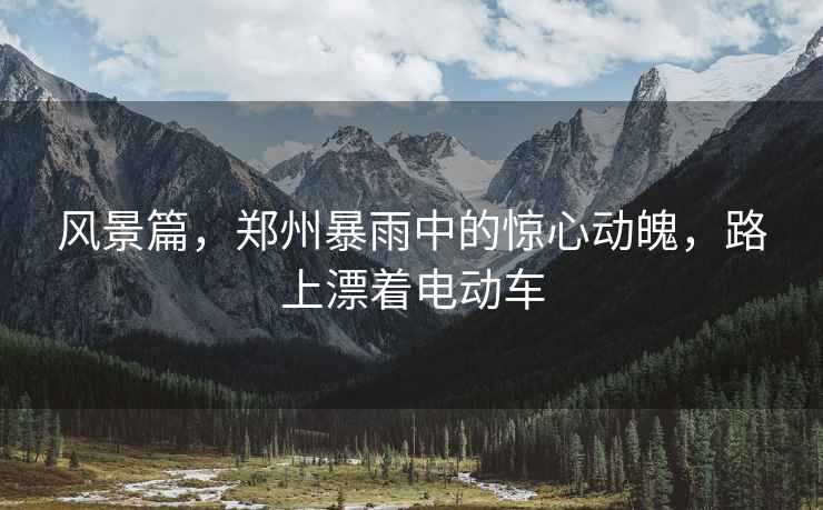 風(fēng)景篇，鄭州暴雨中的驚心動(dòng)魄，路上漂著電動(dòng)車(chē)