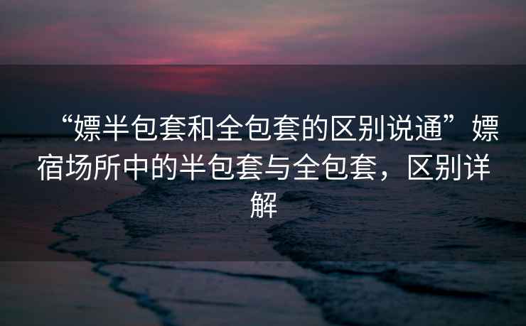 “嫖半包套和全包套的區(qū)別說通”嫖宿場所中的半包套與全包套，區(qū)別詳解