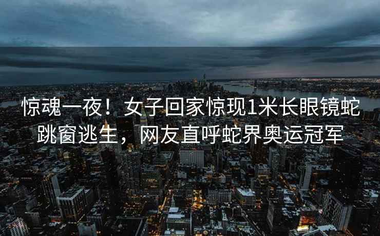 驚魂一夜！女子回家驚現(xiàn)1米長眼鏡蛇跳窗逃生，網(wǎng)友直呼蛇界奧運冠軍
