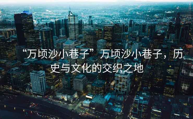 “萬頃沙小巷子”萬頃沙小巷子，歷史與文化的交織之地