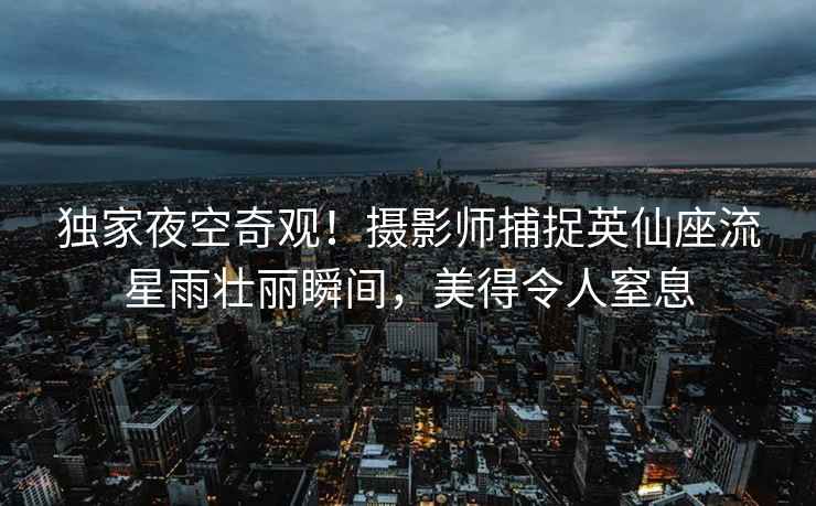 獨(dú)家夜空奇觀！攝影師捕捉英仙座流星雨壯麗瞬間，美得令人窒息