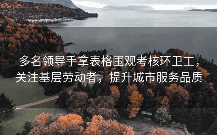多名領(lǐng)導(dǎo)手拿表格圍觀考核環(huán)衛(wèi)工，關(guān)注基層勞動者，提升城市服務(wù)品質(zhì)