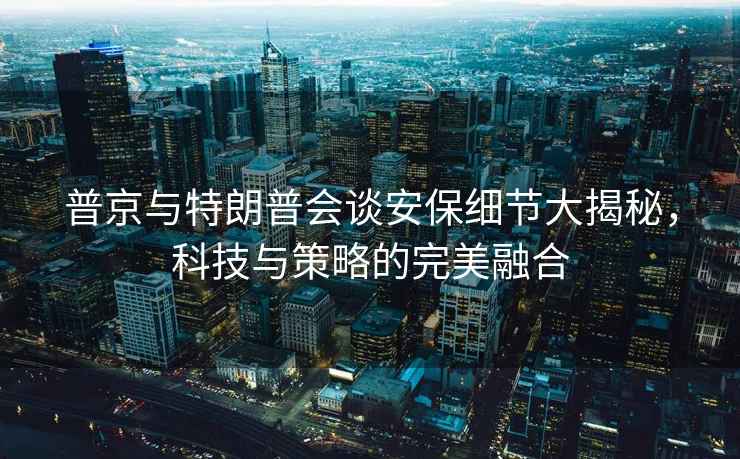 普京與特朗普會談安保細(xì)節(jié)大揭秘，科技與策略的完美融合