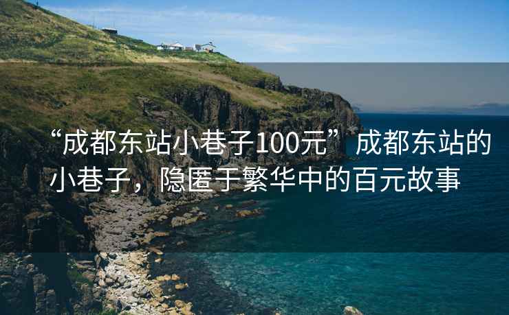 “成都東站小巷子100元”成都東站的小巷子，隱匿于繁華中的百元故事