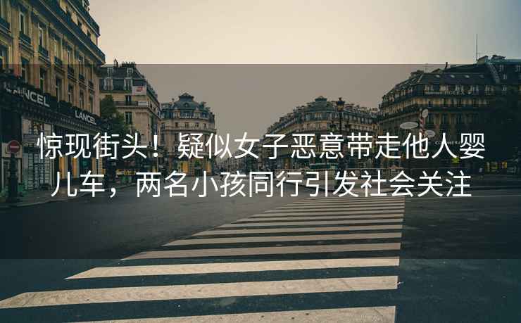 驚現(xiàn)街頭！疑似女子惡意帶走他人嬰兒車，兩名小孩同行引發(fā)社會(huì)關(guān)注