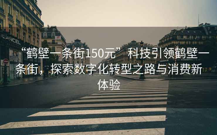 “鶴壁一條街150元”科技引領鶴壁一條街，探索數(shù)字化轉型之路與消費新體驗