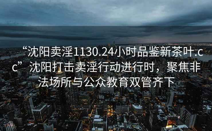 “沈陽賣淫1130.24小時品鑒新茶葉.cc”沈陽打擊賣淫行動進行時，聚焦非法場所與公眾教育雙管齊下