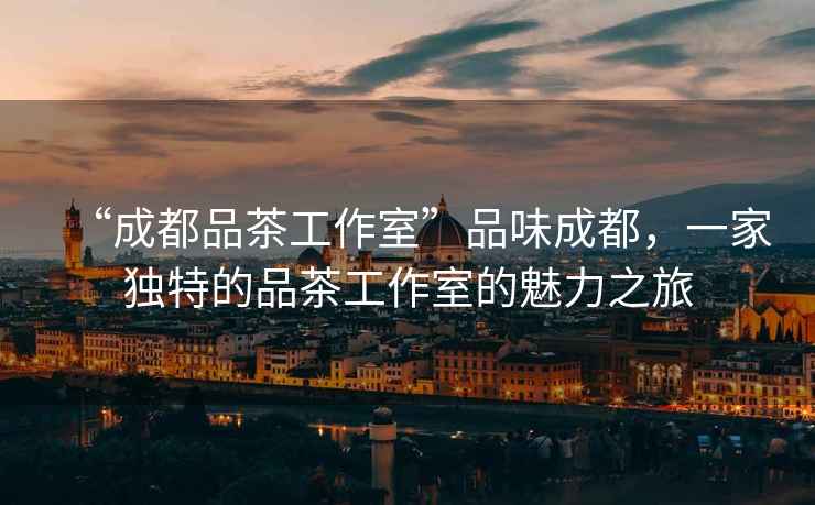 “成都品茶工作室”品味成都，一家獨特的品茶工作室的魅力之旅