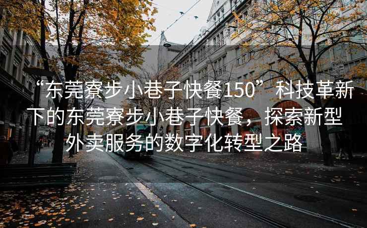 “東莞寮步小巷子快餐150”科技革新下的東莞寮步小巷子快餐，探索新型外賣服務(wù)的數(shù)字化轉(zhuǎn)型之路